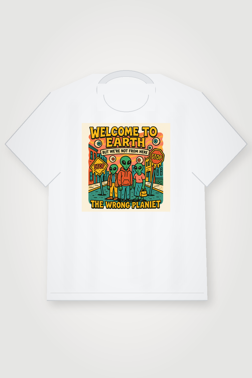 The Wrong Planet shirt mockup