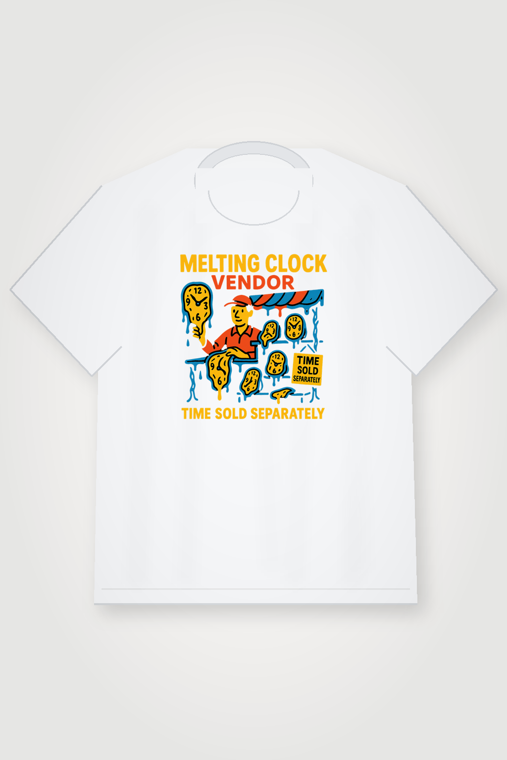 Melting Clock Vendor shirt mockup