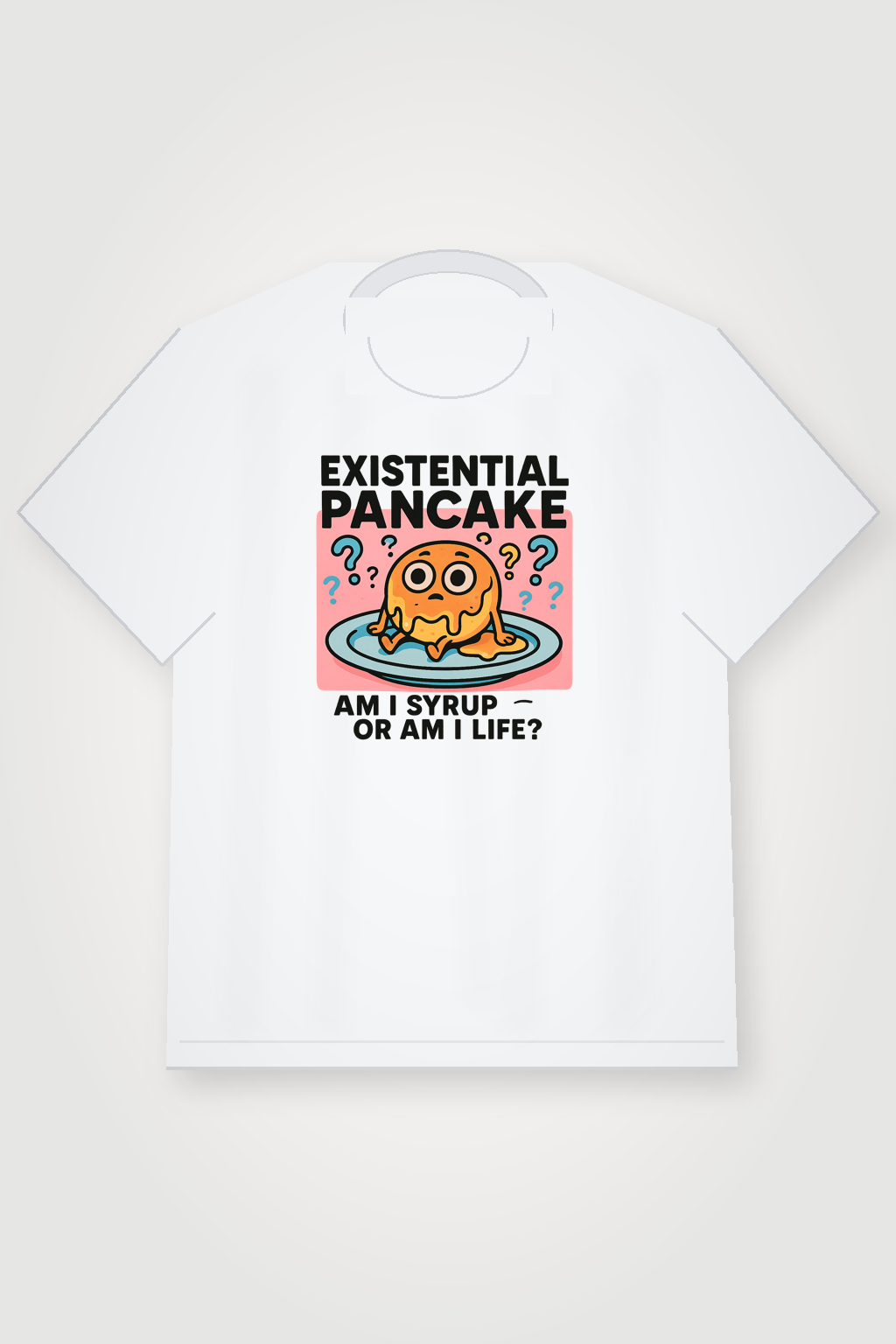 Existential Pancake shirt mockup