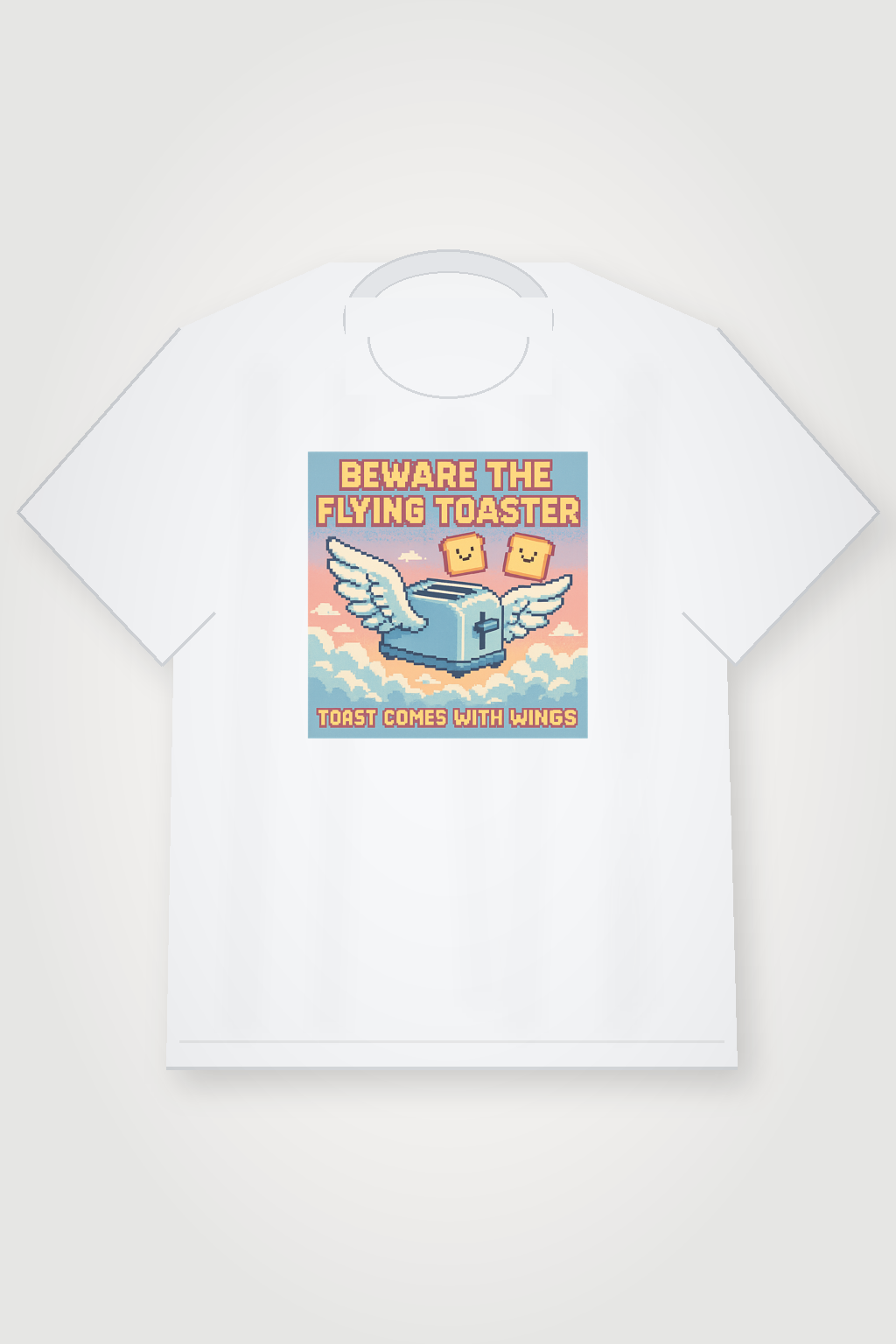 Beware the Flying Toaster shirt mockup