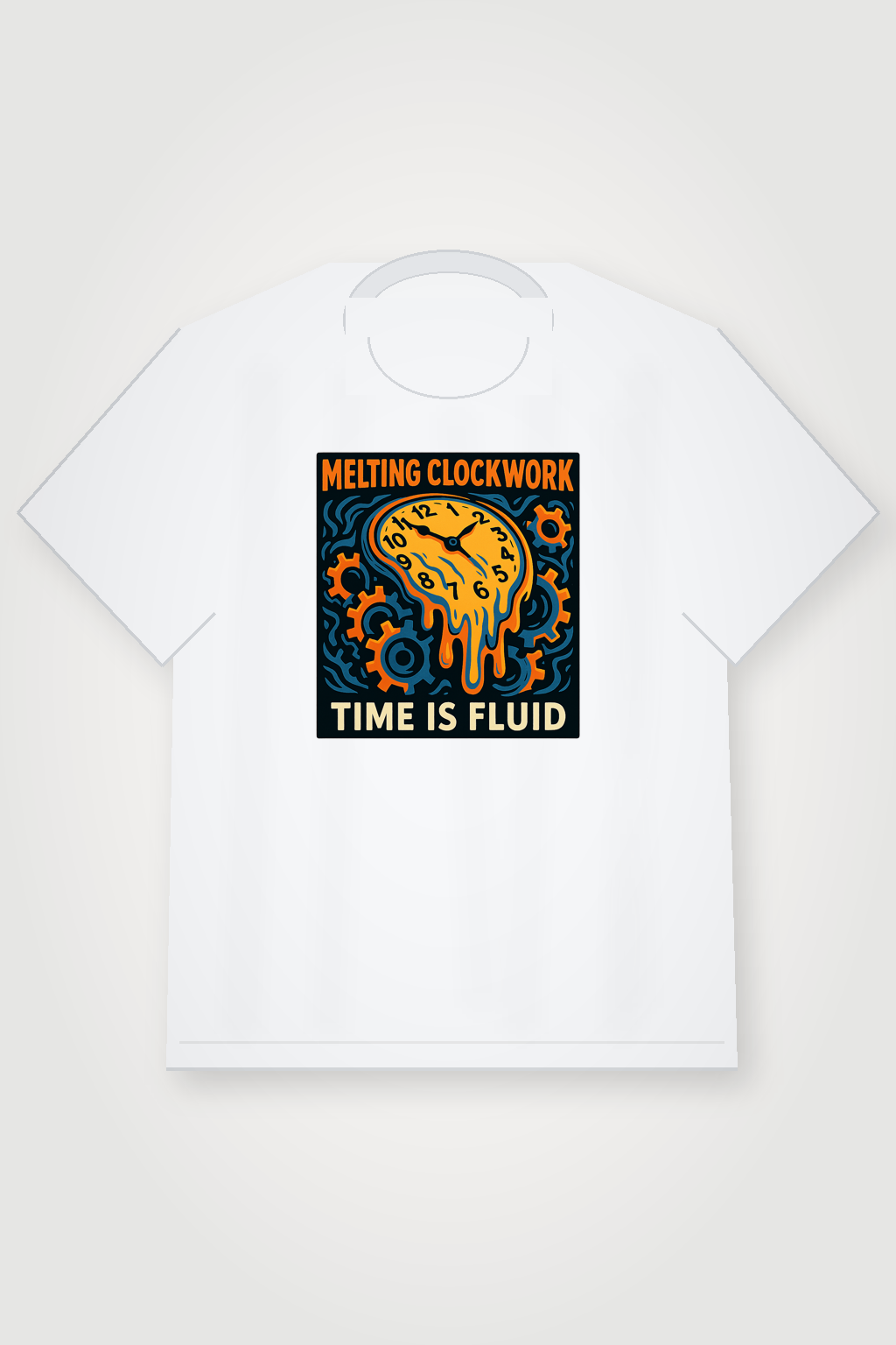 Melting Clockwork shirt mockup