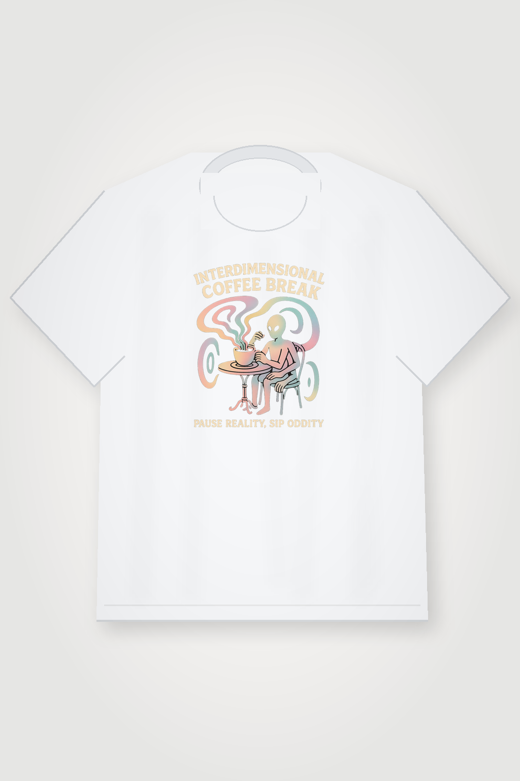 Interdimensional Coffee Break shirt mockup