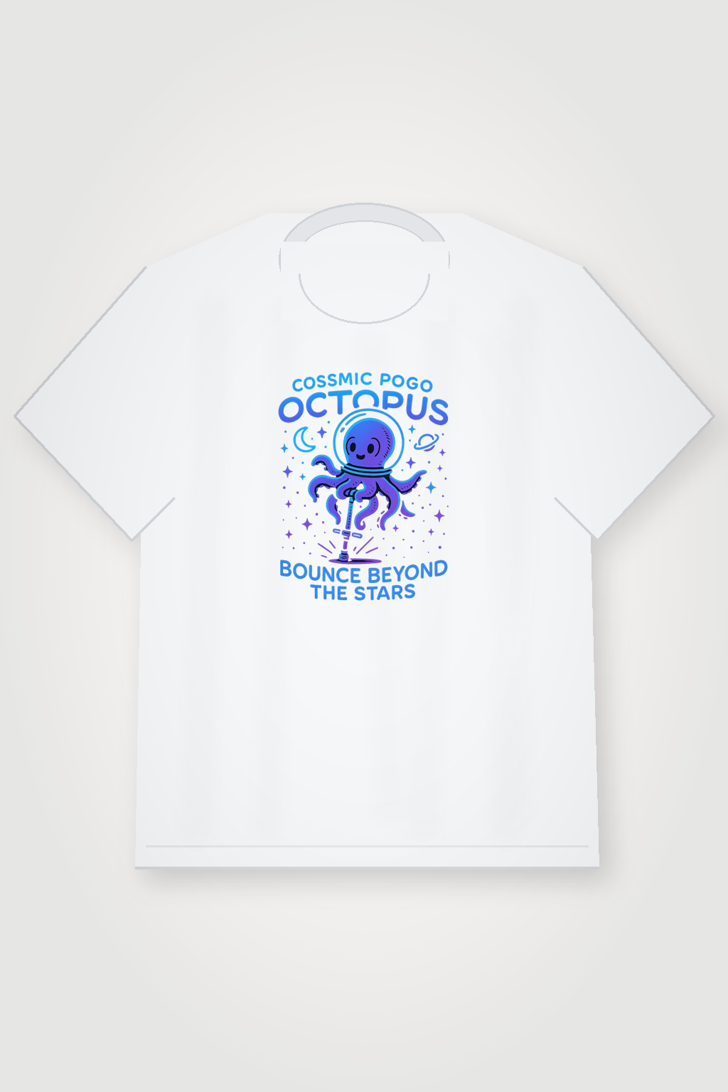 Cosmic Pogo Octopus shirt mockup
