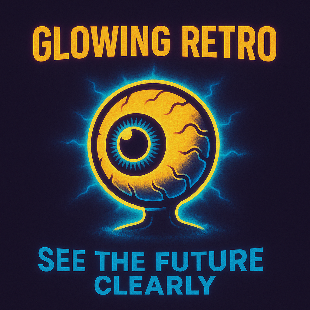 Glowing Retro Eyeball standalone design