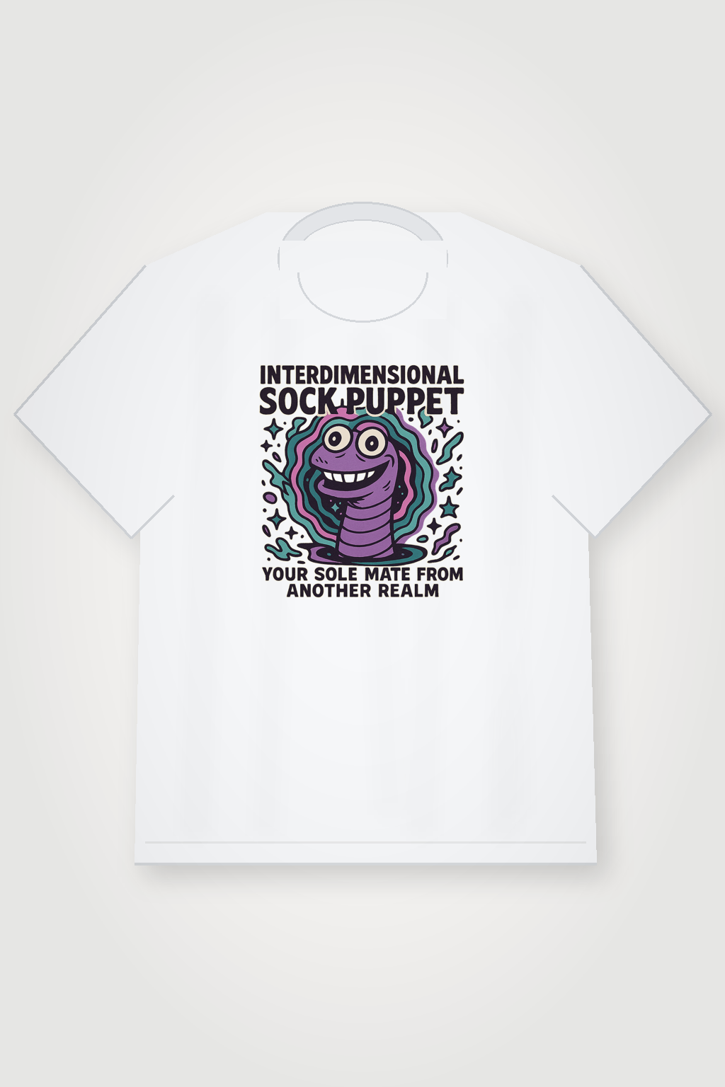 Interdimensional Sock Puppet shirt mockup