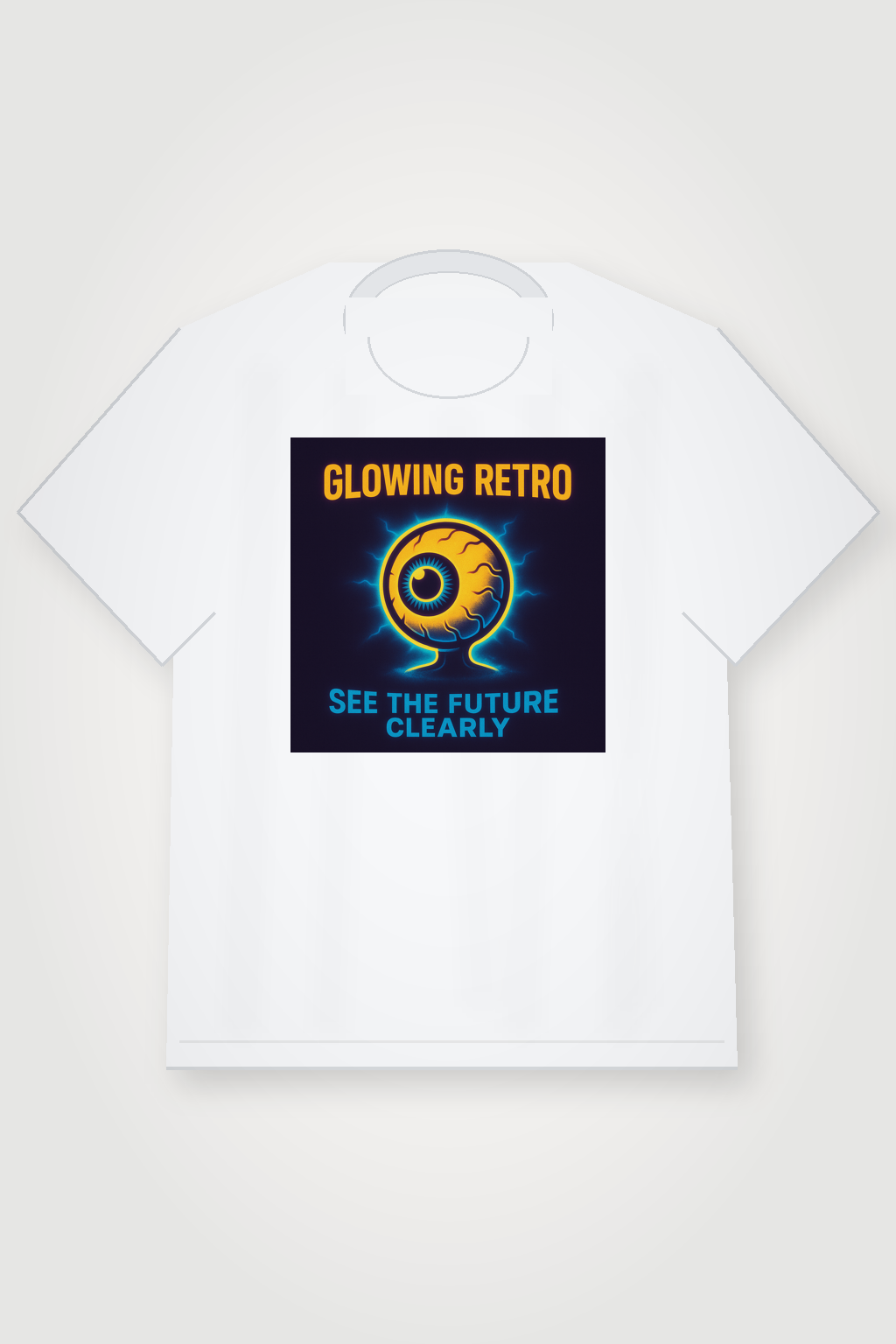Glowing Retro Eyeball shirt mockup
